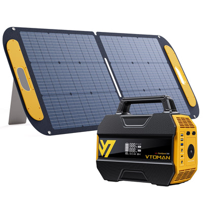 VTOMAN FlashSpeed 300 Portable Power Station 300W 230Wh LiFePO4 Camping Battery and Solar Panel AU AussieCarSupplies
