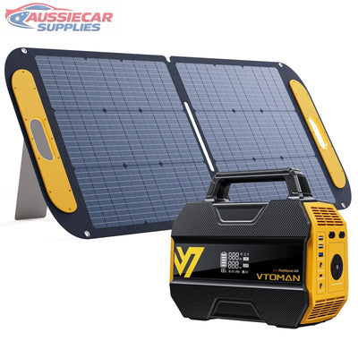 VTOMAN FlashSpeed 300 Portable Power Station 300W 230Wh LiFePO4 Camping Battery and Solar Panel AU