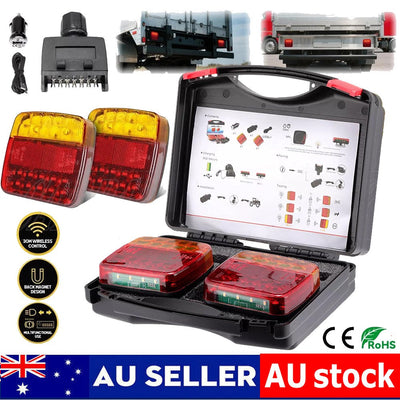 Wireless Magnetic LED Trailer Tail Light Set 12V/24V – Radio Controlled Rear Lights AussieCarSupplies
