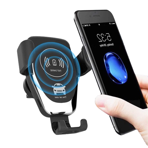 Wireless Car Charger and Gravity Phone Holder for Air Vent and Dash