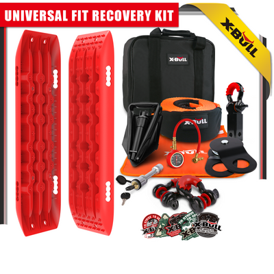 X-BULL 15 Piece 4WD Recovery Kit with Recovery Tracks, Snatch Strap & Winch Accessories | Off-Road Recovery Gear AussieCarSupplies