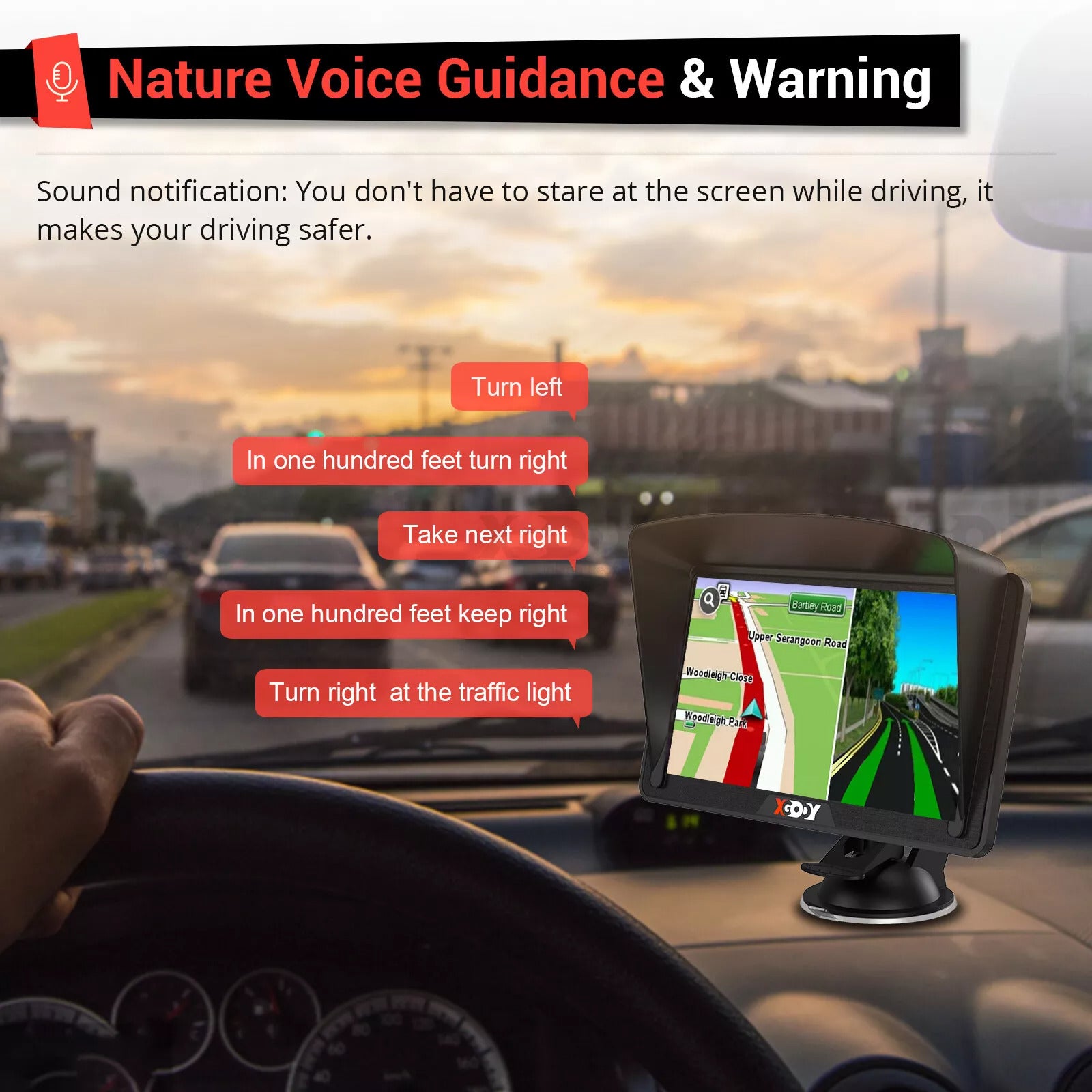 7 Inches HD GPS Navigator with Free Lifetime AU Maps and FM Transmitter