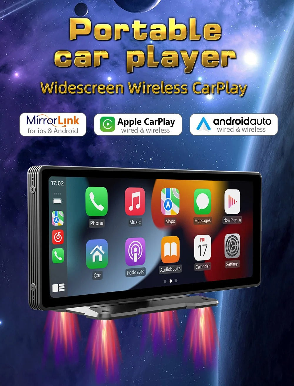 Universal Car Radio Multimedia Player with WiFi and Wireless CarPlay