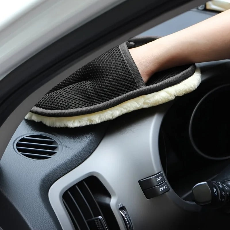 Microfiber Wool Car Washing Glove