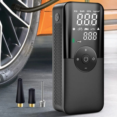 Rechargeable Air Pump Tire Inflator - Portable Digital Cordless Compressor