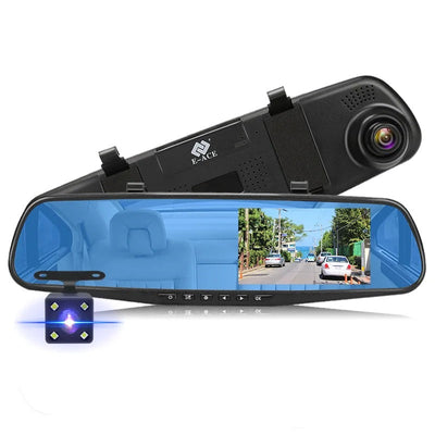 4.3'' Inch 1080P Mirror Dash Cam Dual Lens DVR