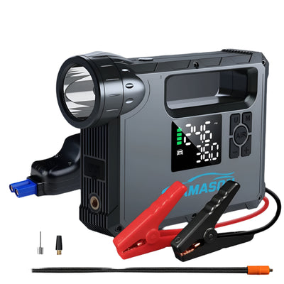 5-in-1 Car Jump Starter with Air Compressor, Flashlight & Power Bank