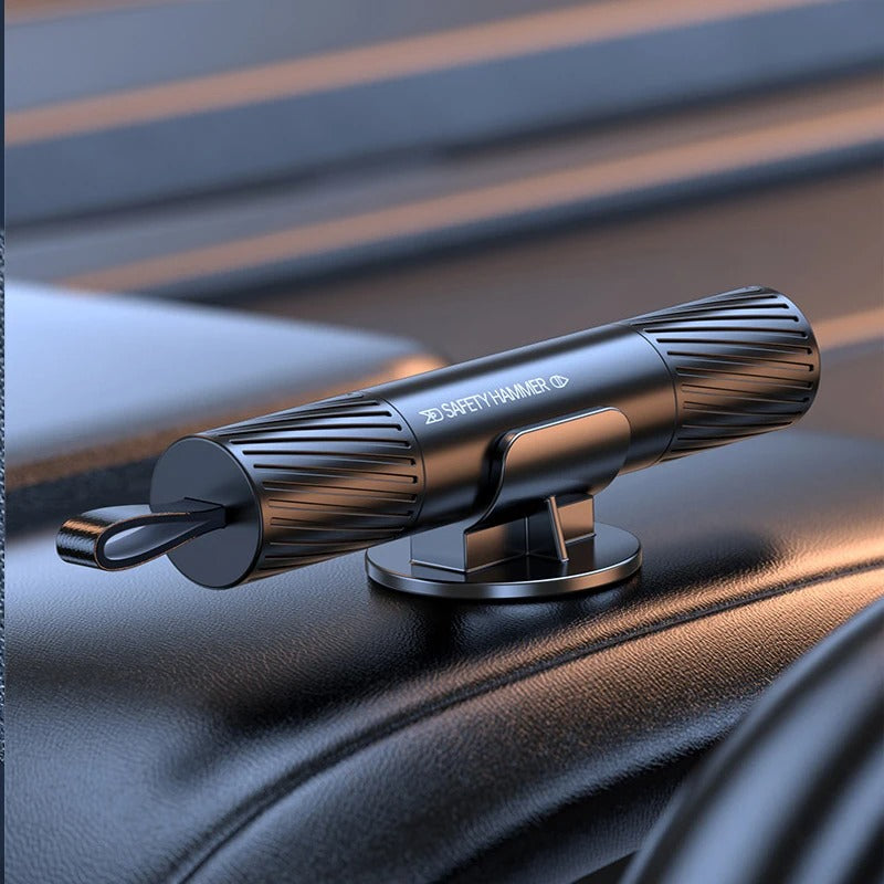 Car Safety Hammer 2-in-1 Emergency Glass Breaker & Seat Belt Cutter