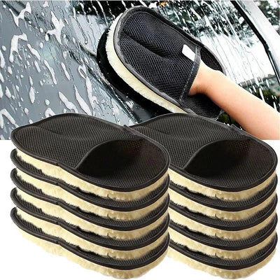 10 pcs Microfiber Wool Car Washing Glove – Soft Auto Cleaning