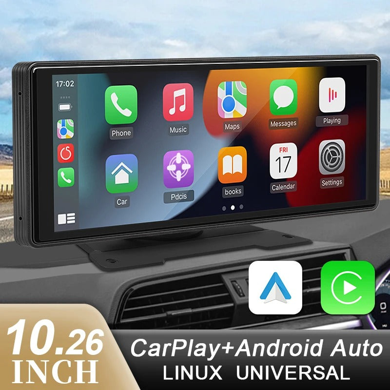10.26 Inch Car Mirror Multimedia Player with Wireless CarPlay Android Auto Bluetooth