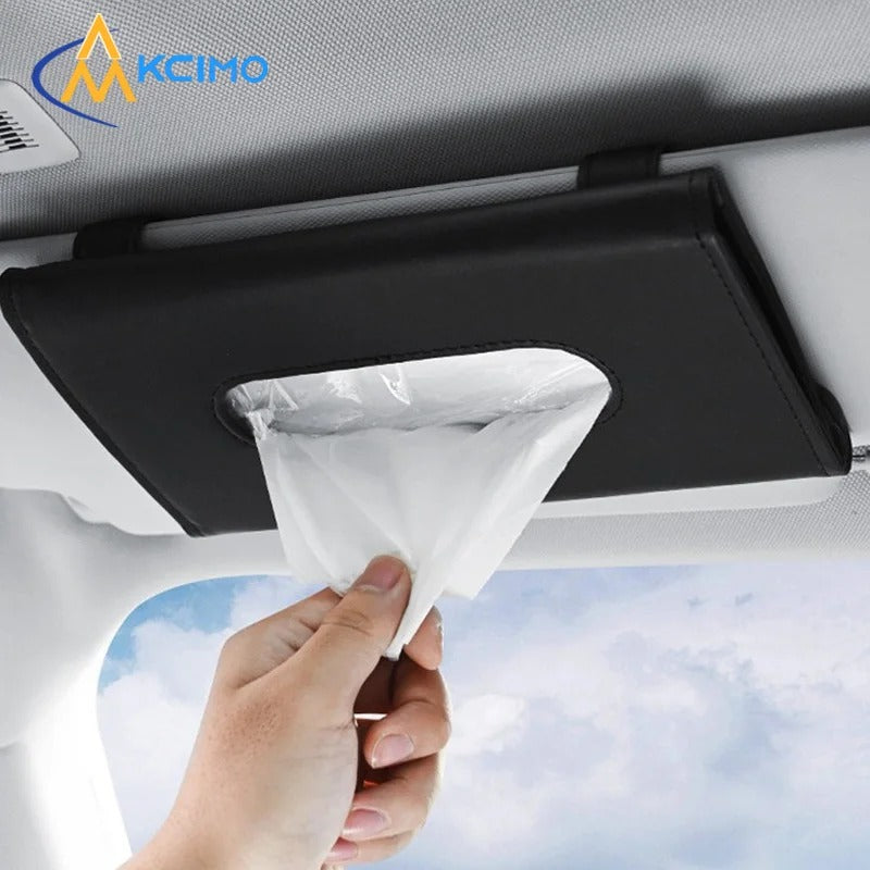 Car Sun Visor Tissue Box Holder Auto Interior Towel Storage Organizer