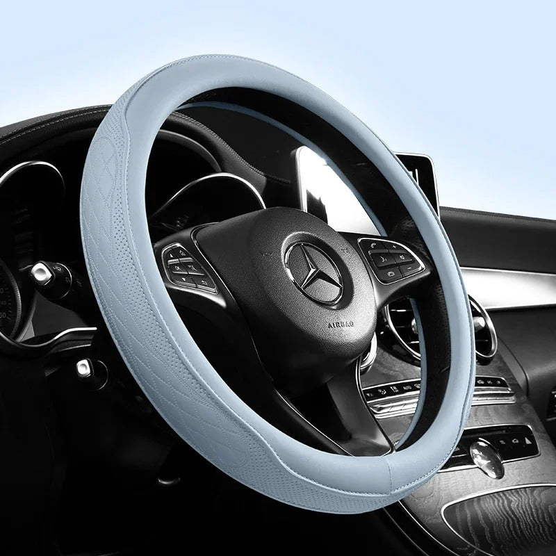 Napa Leather Car Steering Wheel Cover Universal 15 Inch Non-Slip Breathable