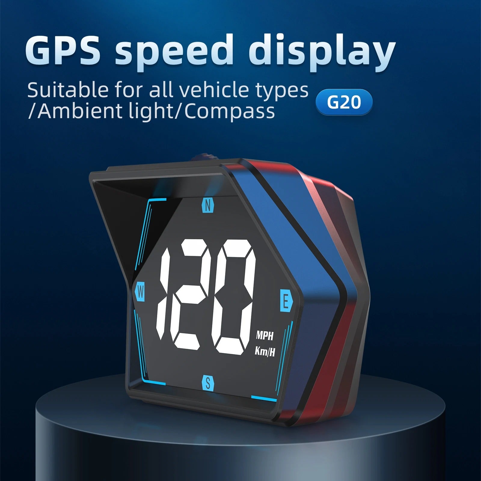 G20 Car HUD GPS Digital Speedometer Universal Head Up Display