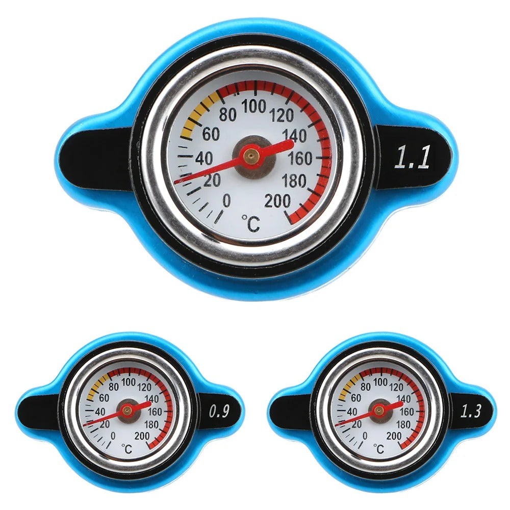 Car Radiator Cap with Temperature Gauge and Pressure Sensor 0.9 1.1 1.3 Bar Options