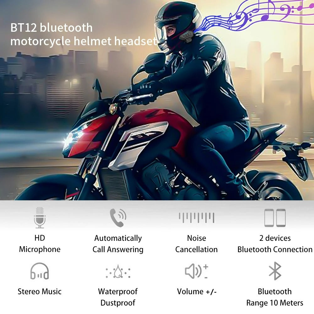 Motorcycle Bluetooth Helmet Headset Wireless Hands free