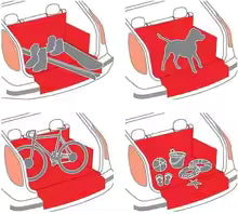 Waterproof Dog Car Seat Cover for SUV with Durable Liner and Easy Installation