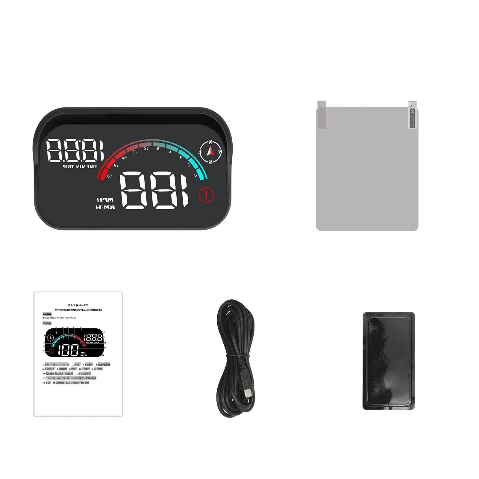 M22 Car HUD Digital Speedometer GPS KMH MPH Head Up Display