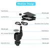 Car Cup Holder Expander with Detachable Tray Table for Food and Drink Storage
