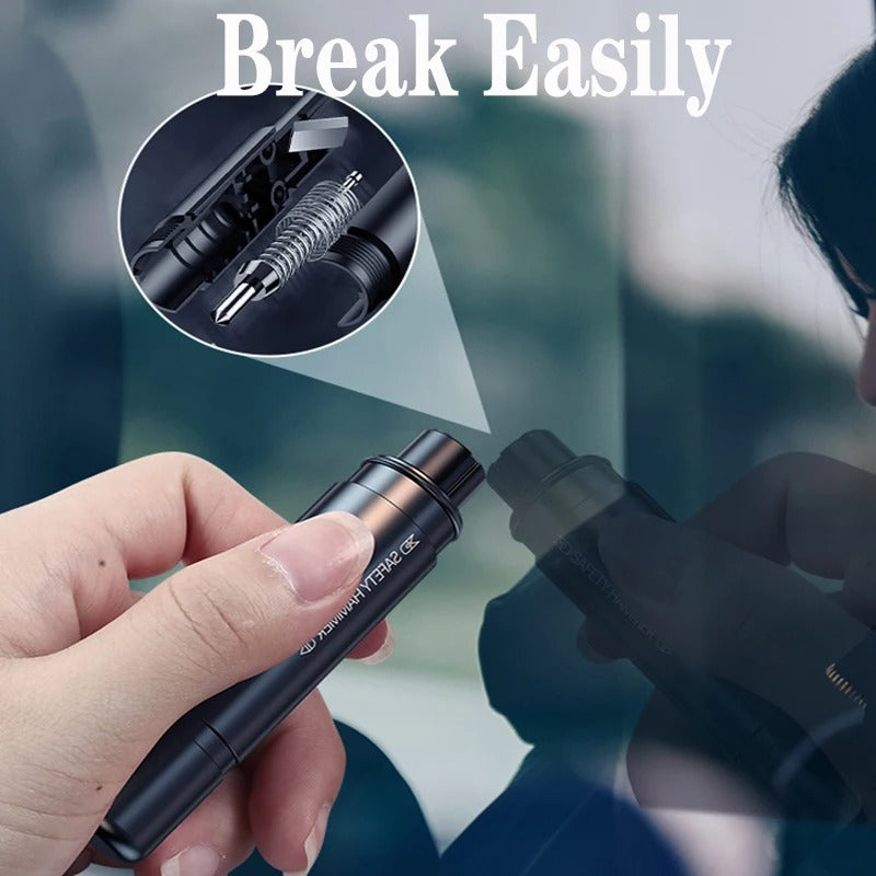 Car Safety Hammer 2-in-1 Emergency Glass Breaker & Seat Belt Cutter