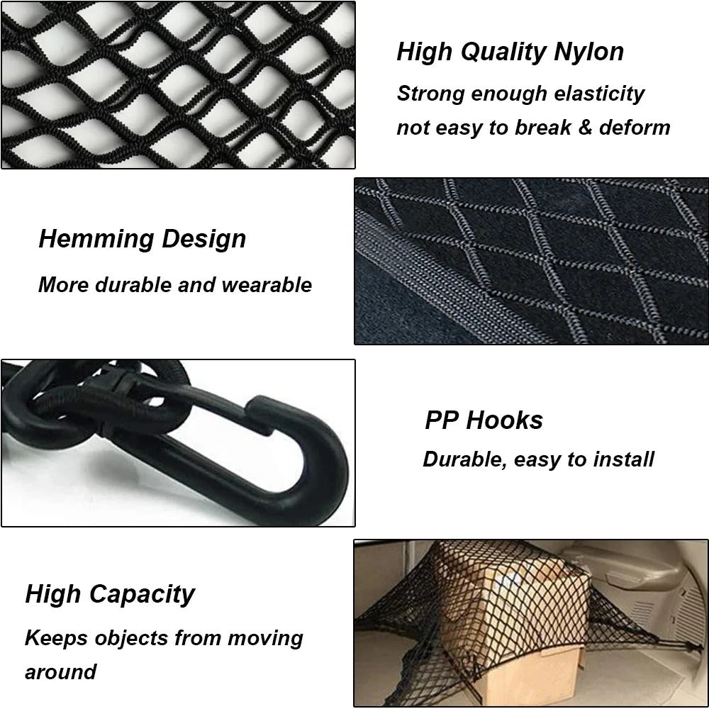 Universal Car Trunk Elastic Cargo Net Organizer Stretchable Mesh Storage Pocket