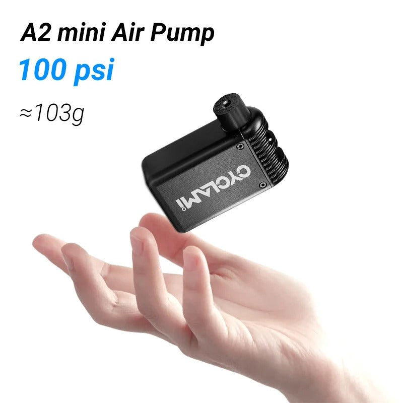 Mini Portable Electric Bike Tire Inflator with Presta and Schrader Valve Support