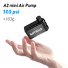 Mini Portable Electric Bike Tire Inflator with Presta and Schrader Valve Support