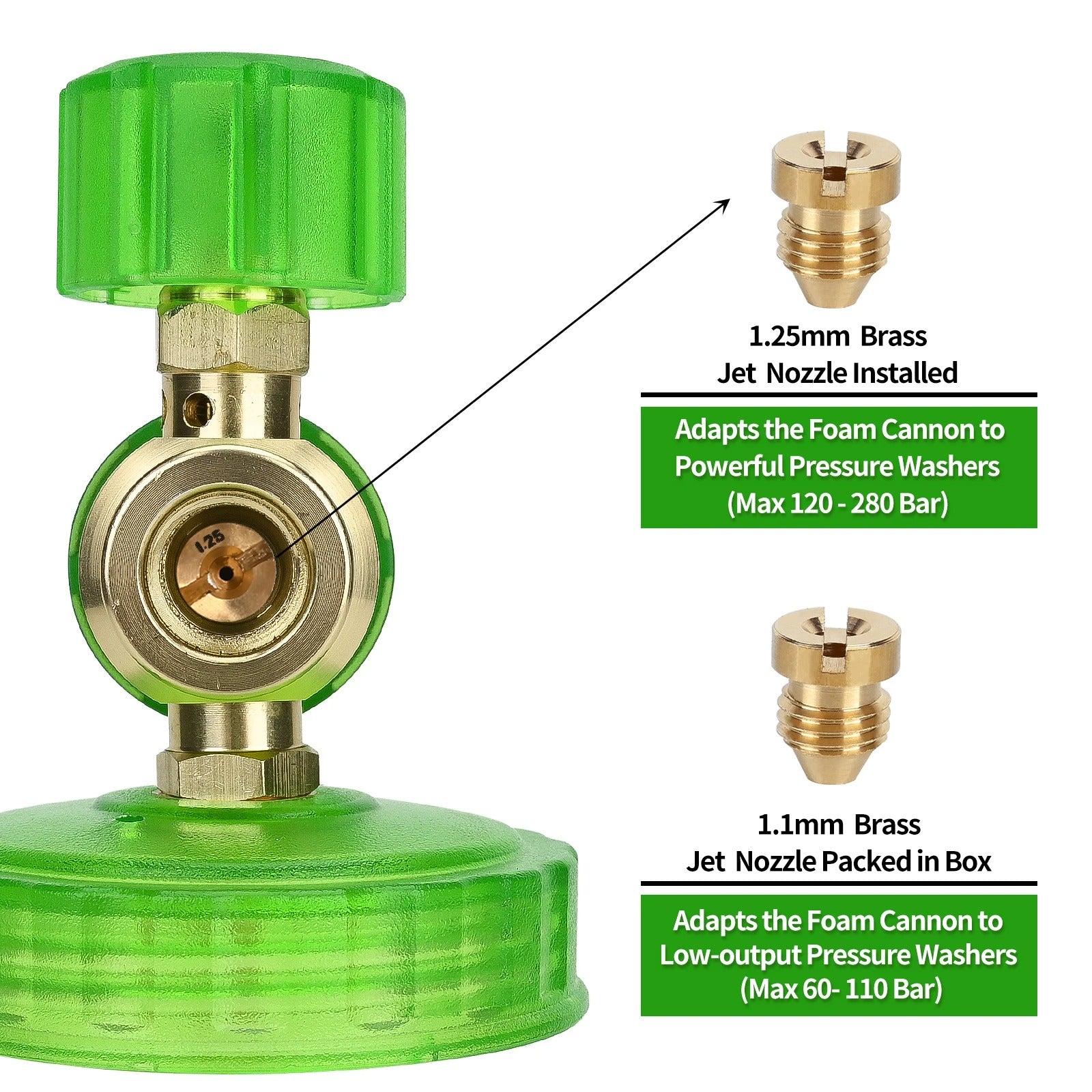 Pressure Washer Foam Cannon with 1/4 Inch Quick Connector