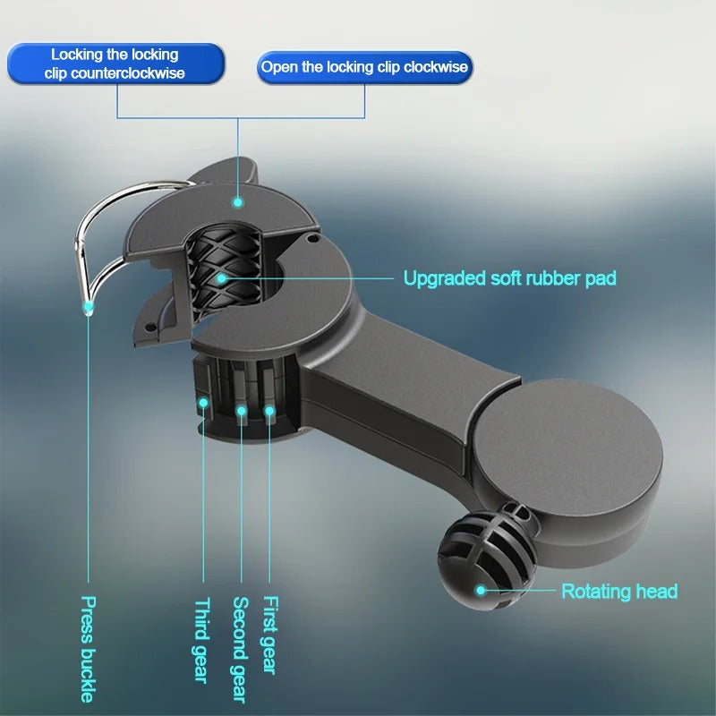 Dual Head Car Cooling Fan for Rear Seat with USB Power and Adjustable 3-Speed Airflow