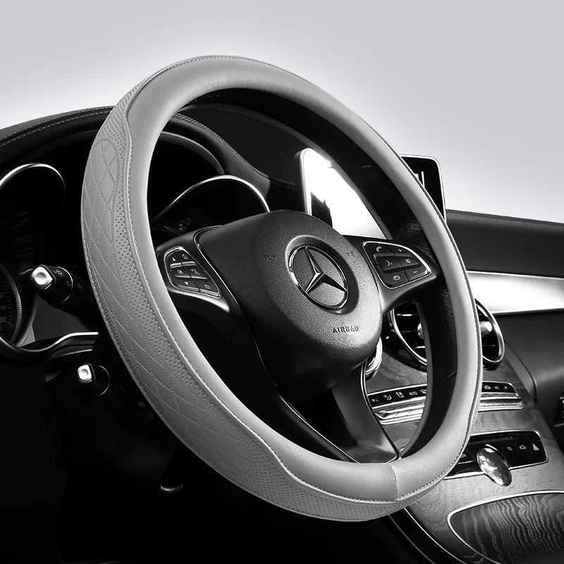 Napa Leather Car Steering Wheel Cover Universal 15 Inch Non-Slip Breathable