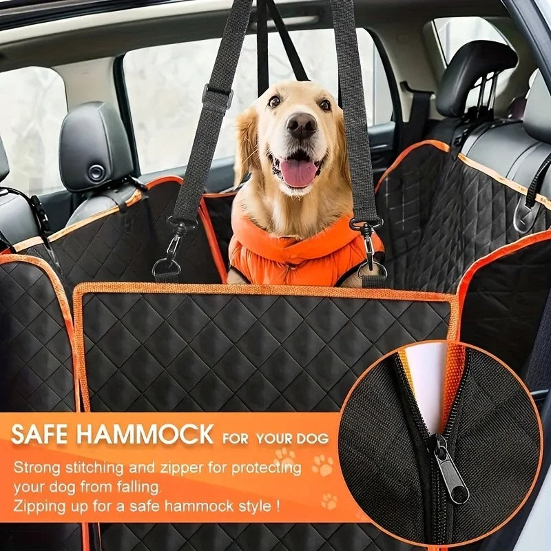 Waterproof Scratch-Resistant Dog Hammock Car Seat Cover for Back Seat Protection
