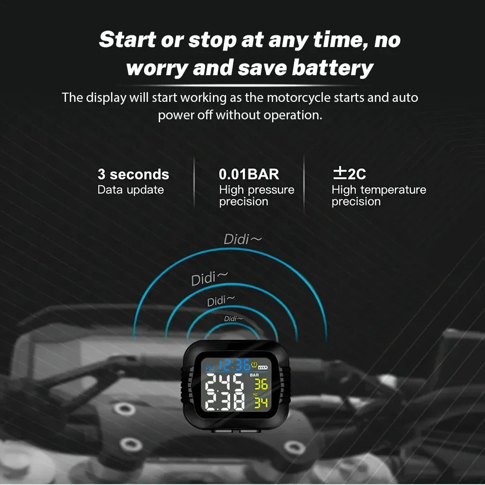 Motorcycle TPMS Tire Pressure Monitoring System