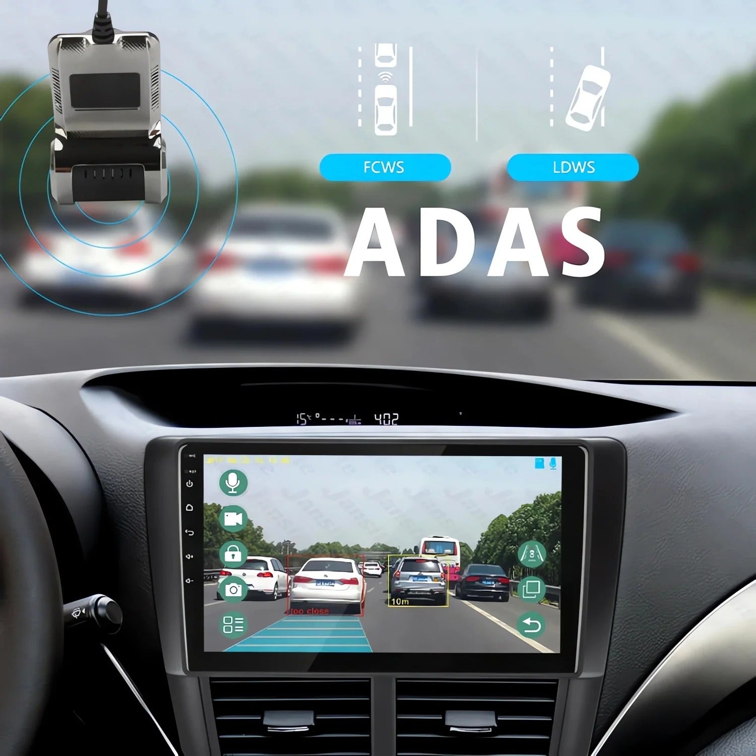 1080P Car DVR Dash Cam ADAS Driving Recorder for Android