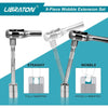 Libraton Wobble Extension Set 1/4 3/8 1/2 Inch Drive Ratchet Socket Extension Kit