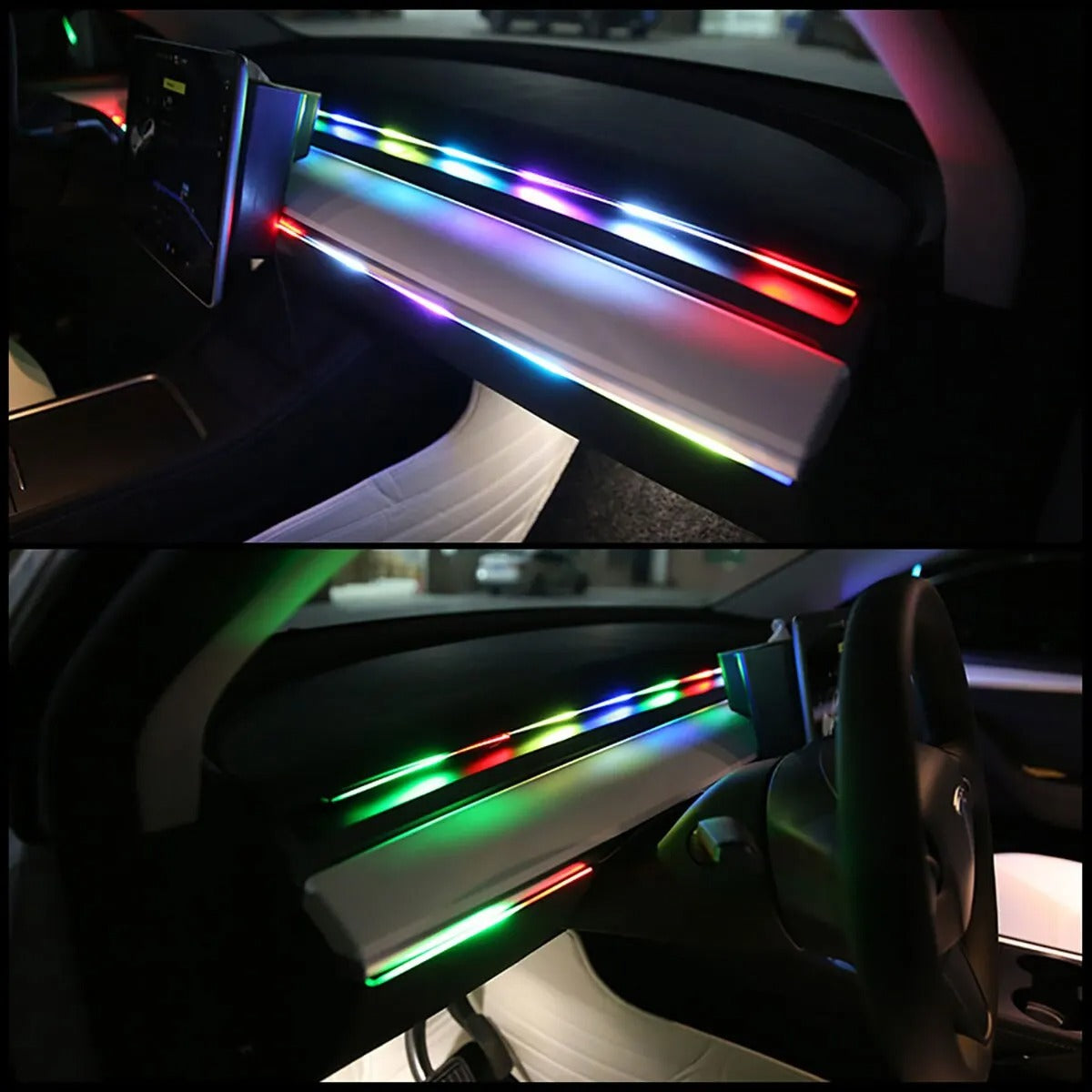 Car Led Ambient Light Strip RGB 64 Colors USB Interior Atmosphere Lamp