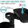 Car Cup Holder Expander with Detachable Tray Table for Food and Drink Storage