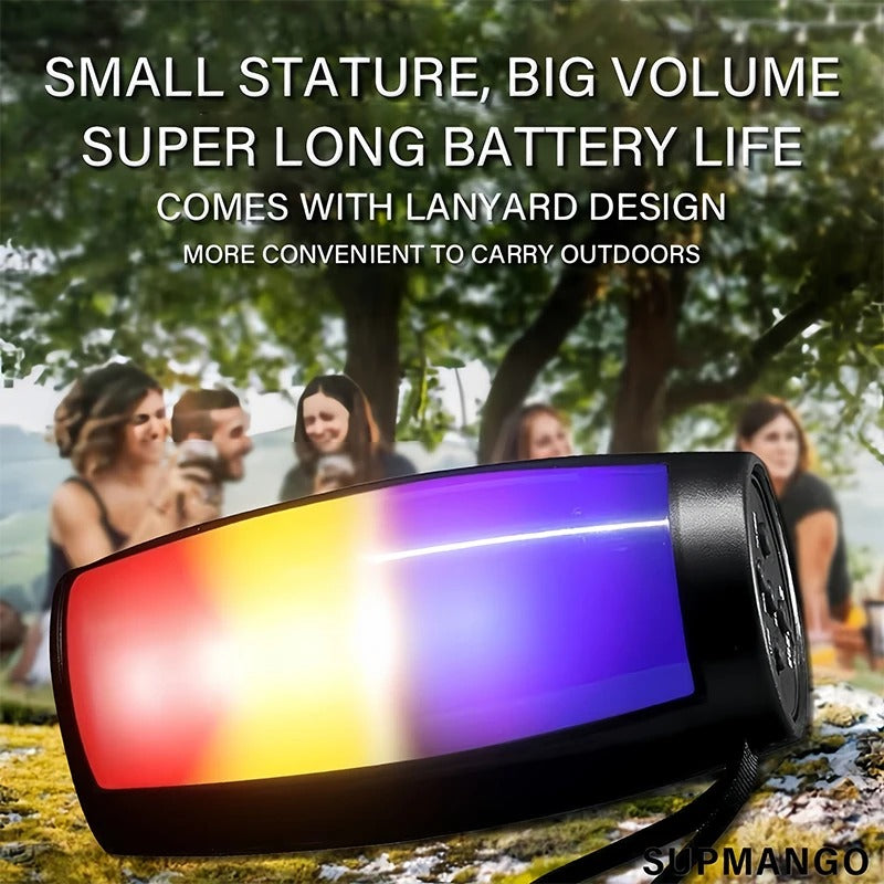 Portable Wireless Bluetooth Speaker with RGB LED Lights and TF USB Support