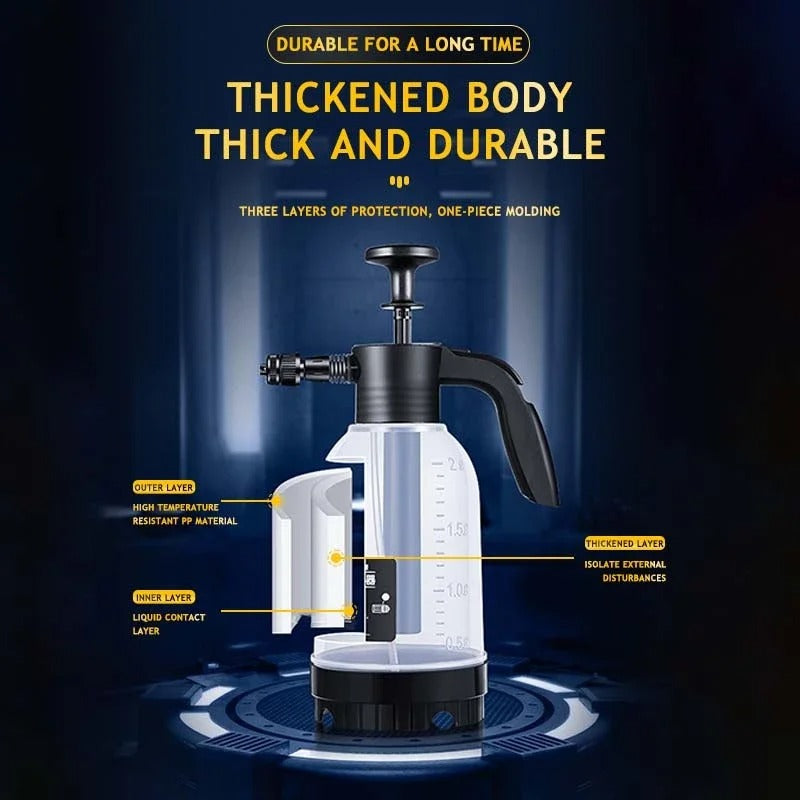 Manual Car Wash Foam Sprayer Bottle with Air Pressure Jet and Snow Foam Generator