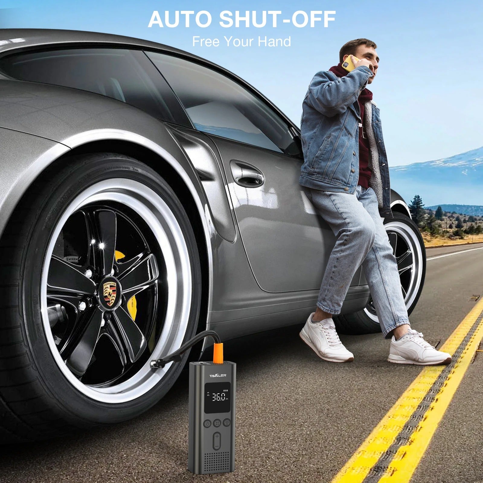150PSI Wireless Portable Tire Inflator Electric Air Pump for Car Bicycle Motorcycle