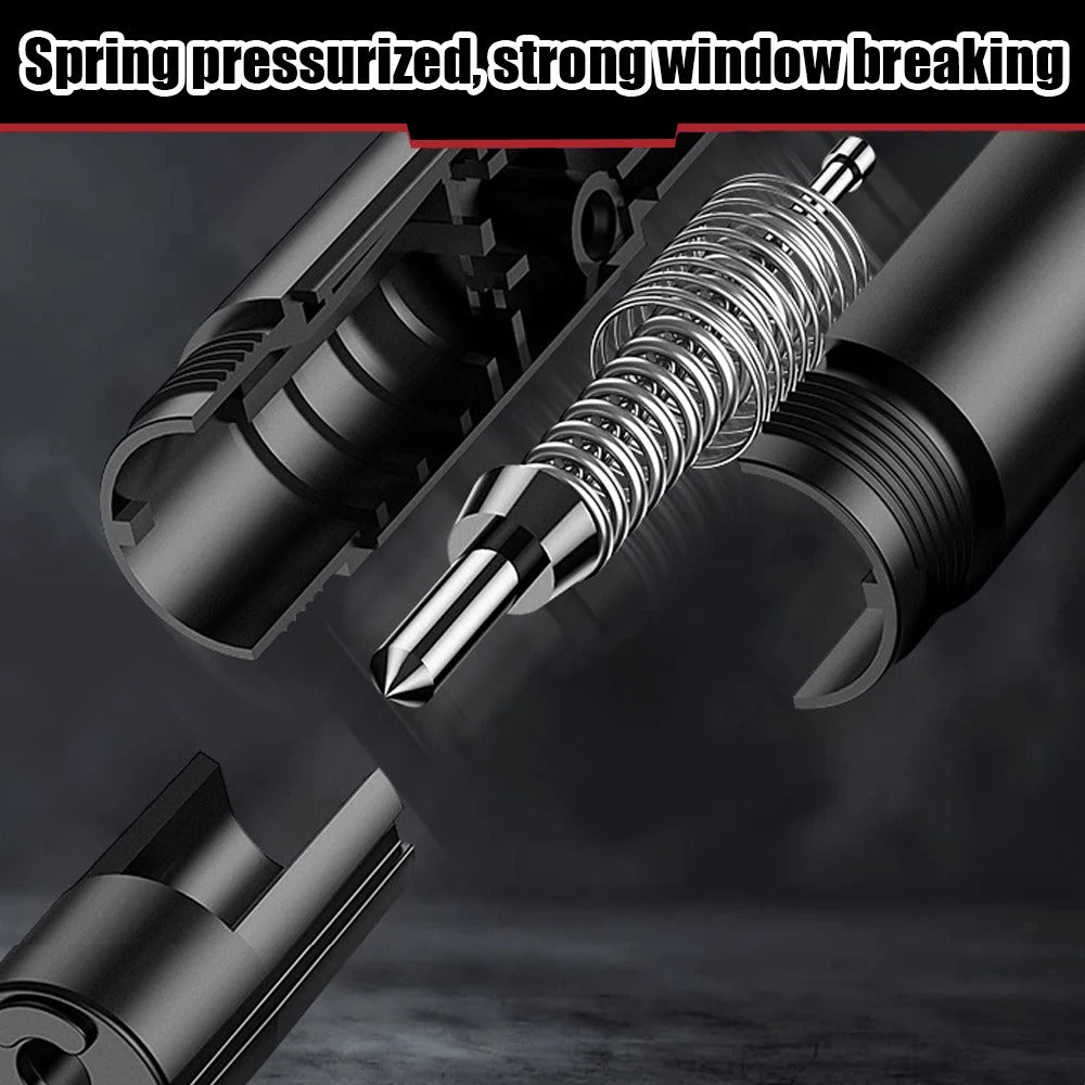 Car Safety Hammer 2-in-1 Emergency Glass Breaker & Seat Belt Cutter