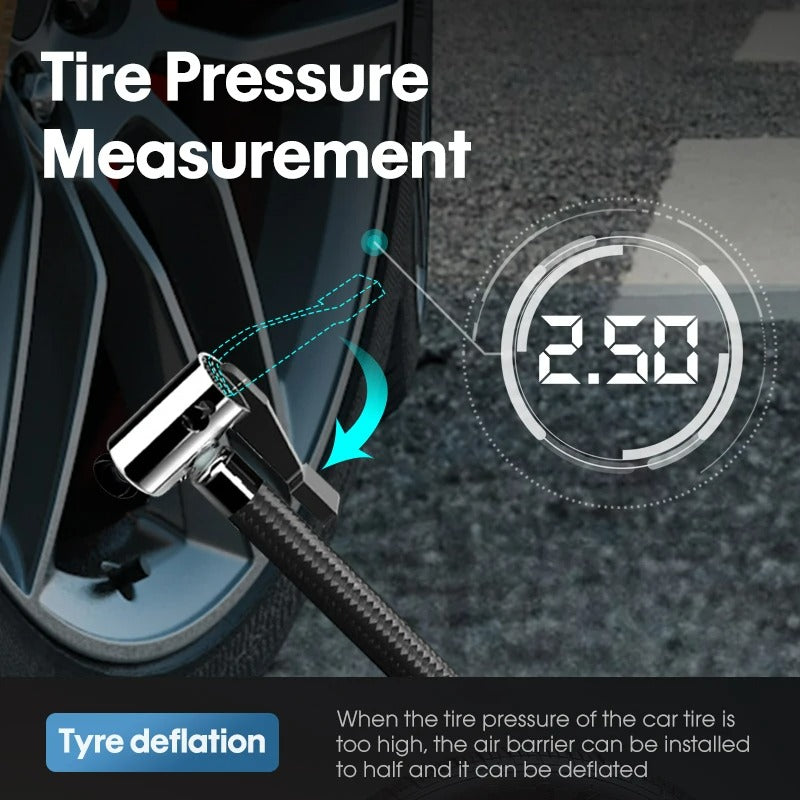 Portable Digital Tire Inflator for Cars and Motorcycles