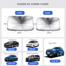 Retractable Car Windshield Sunshade Visor Heat Insulation UV Block Cover