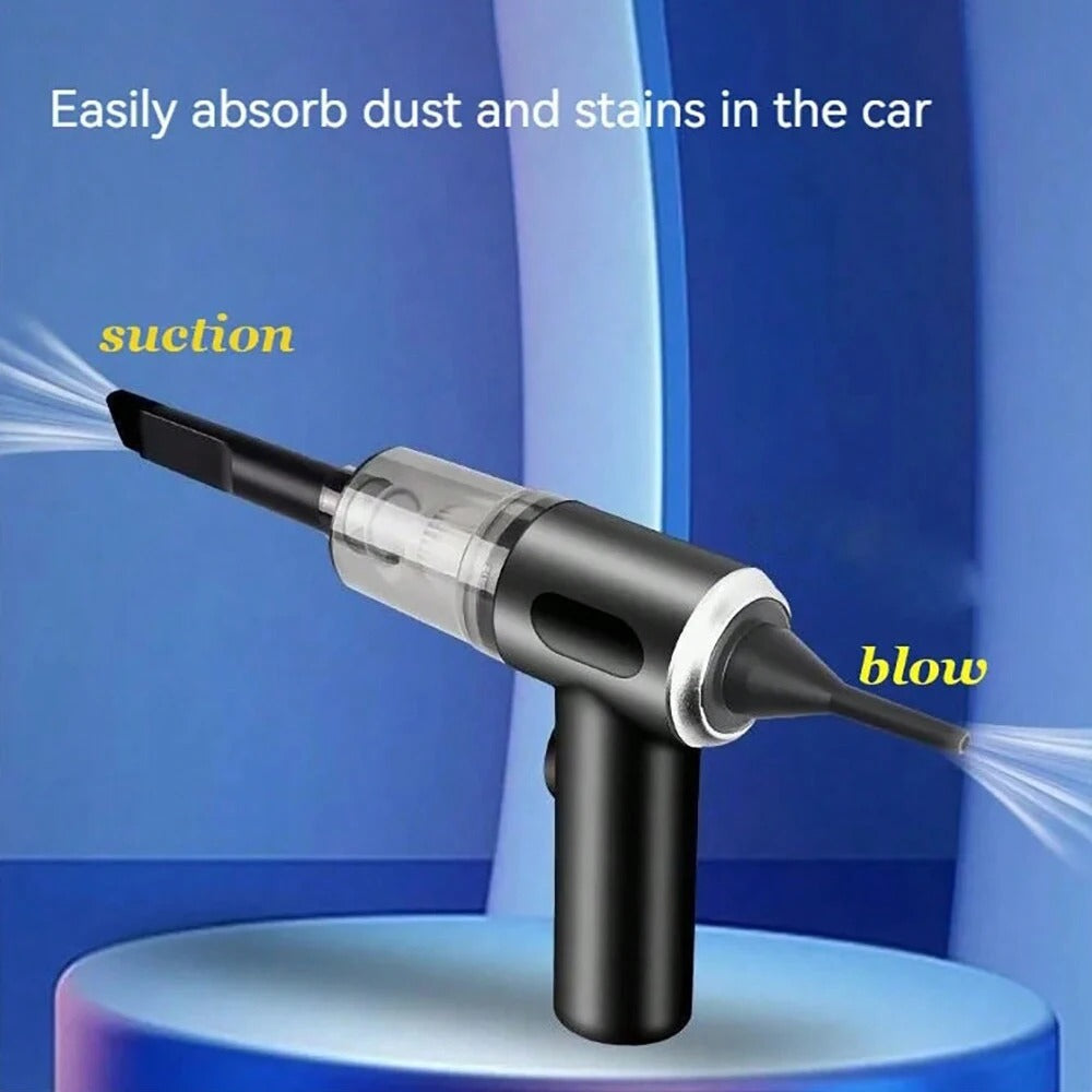 Car Wireless Vacuum Cleaner – 120W High Power Dual Use for Home & Car, Black