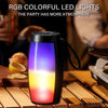 Portable Wireless Bluetooth Speaker with RGB LED Lights and TF USB Support