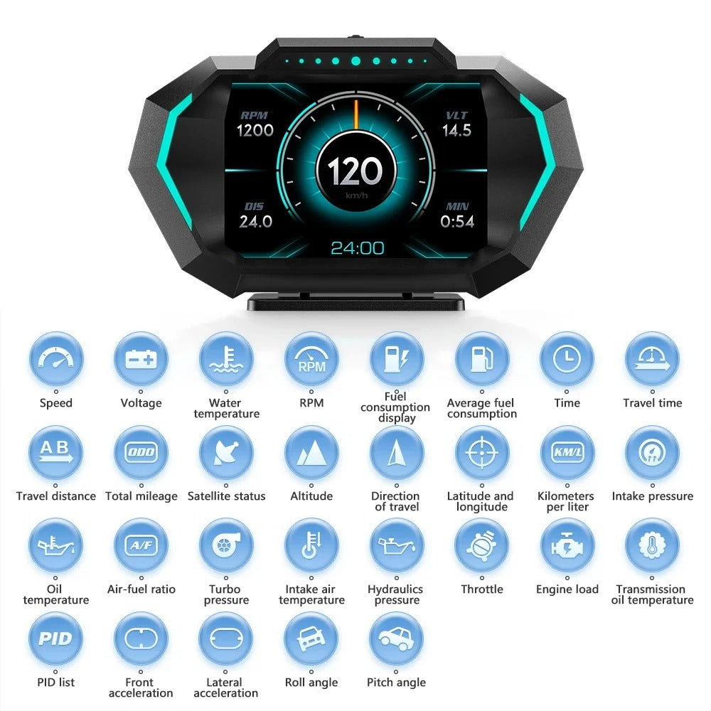 OBD GPS HUD Digital Car Dashboard Head Up Display Speedometer