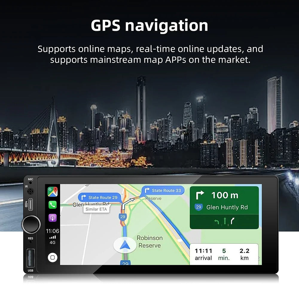 Car Radio with Wired CarPlay Android Auto MP5 Video Player Touchscreen Stereo