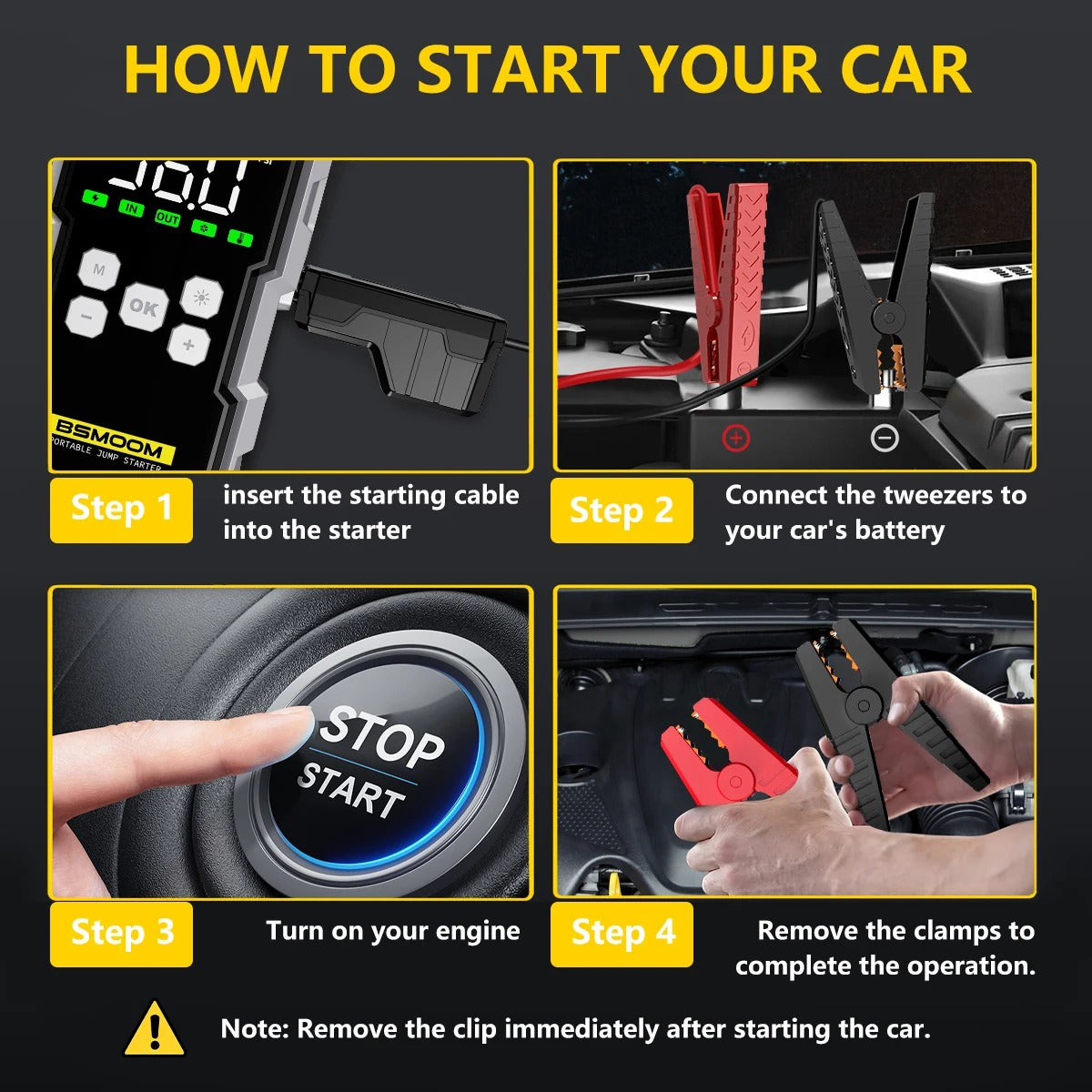 6000A Car Jump Starter with Air Compressor and LCD Display 21800mAh