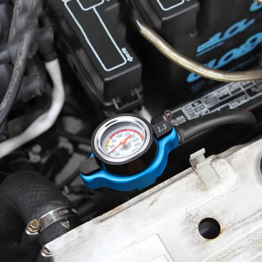 Car Radiator Cap with Temperature Gauge and Pressure Sensor 0.9 1.1 1.3 Bar Options