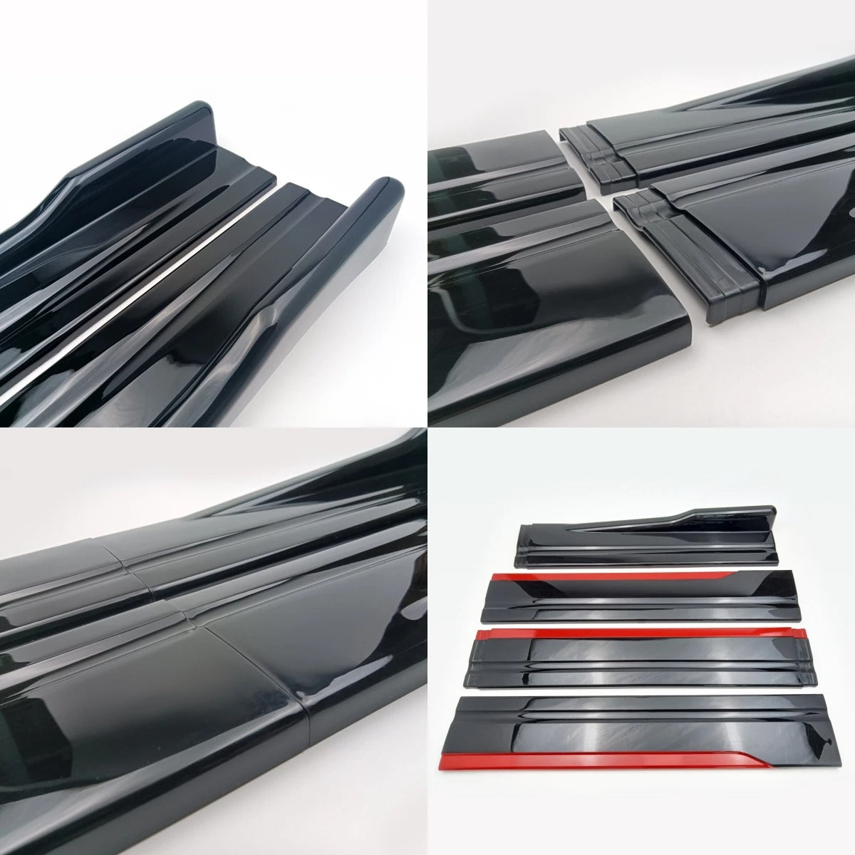 Universal Car Side Skirt Winglet Splitters 8PCS Lip Spoiler Kit for BMW Audi VW Honda Benz