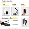 USB Rechargeable 7 LED Clip-On Book Light with 3 Color Modes