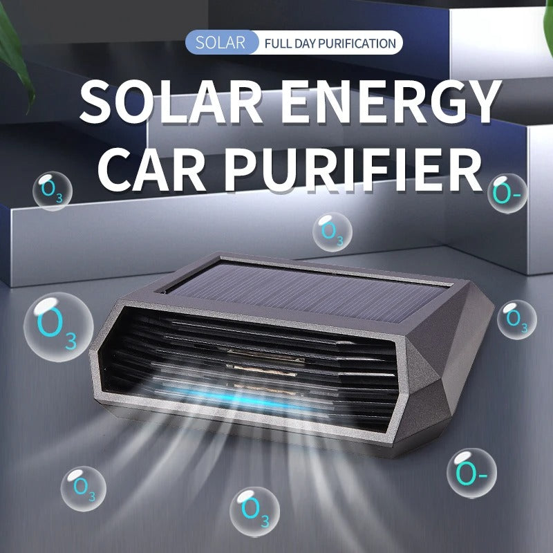 Solar Car Air Purifier with Ozone and Negative Ion Odor Eliminator